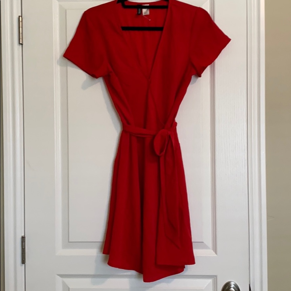 H&M Red Wrap Dress